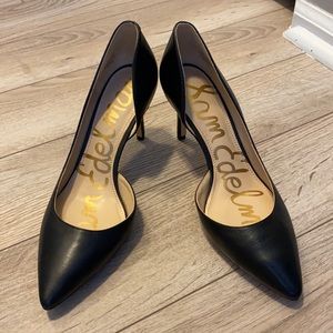 Sam Edelman black leather heels